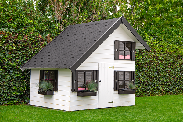 Tuindeco Canada Playhouses DIY kit for your little ones.  All are CE marked with comply to the European EN72.2-2-3-8. We have base DIY models that give you the freedom to add the accessories you want- We add more play accessories every year!