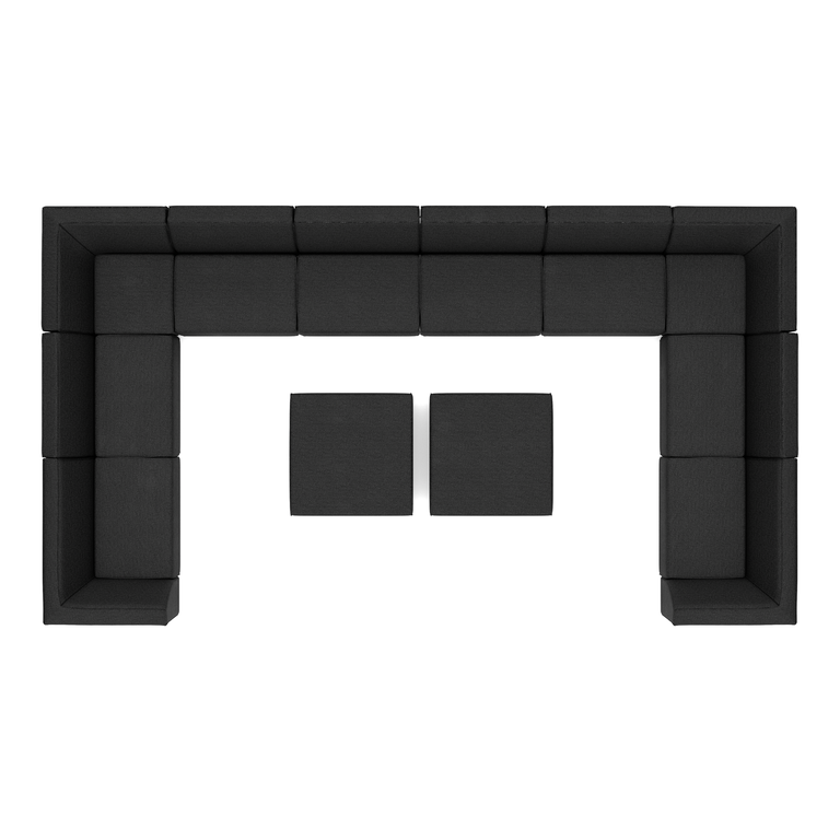 CHILL LOUNGESET U-XL + 2 OTTOMAN