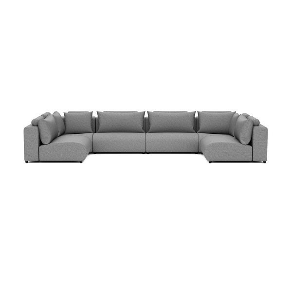 LUXURY LOUNGE SET U-SOFA 230 x 460 x 230 (7',6" x 15',1" x 7',6")