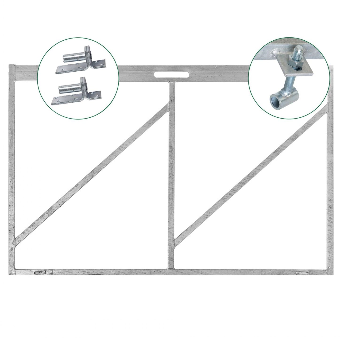Backyard Galvanized Door Frame Kit with Lock Body Cut-out (40