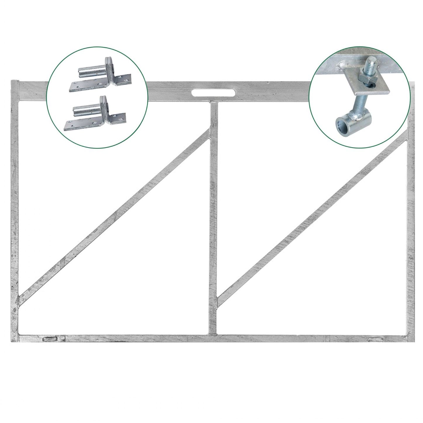 Backyard Galvanized Door Frame Kit with Lock Body Cut-out (40