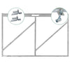 Backyard Galvanized Door Frame Kit with Lock Body Cut-out (40" X 79")