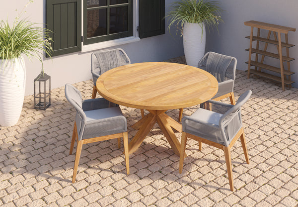 Clare Round Teak Table Set