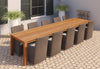 Outdoor Rustic Teak Dining Table up to 14 Person