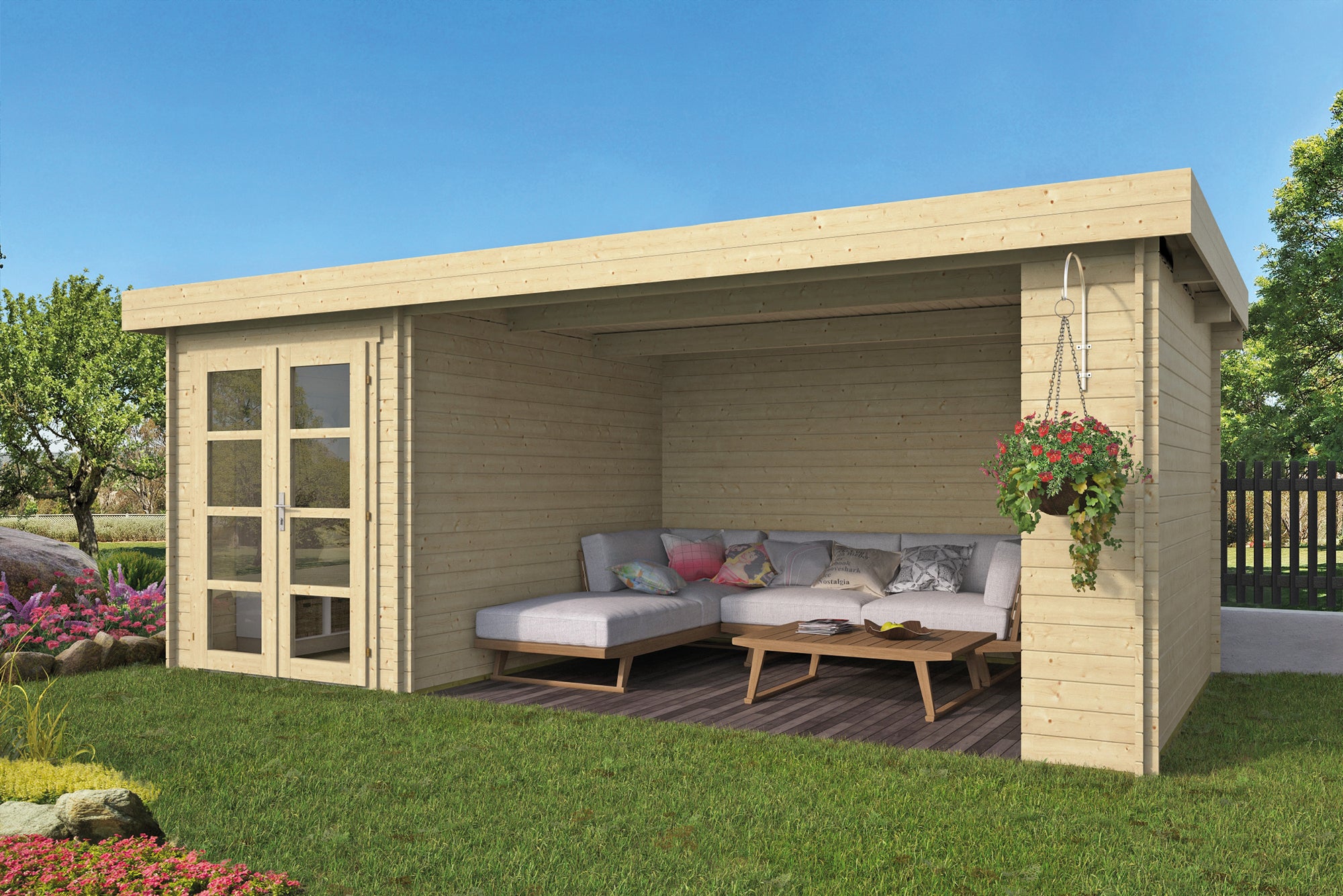 Georgian Modern log cabin/Backyard Shed