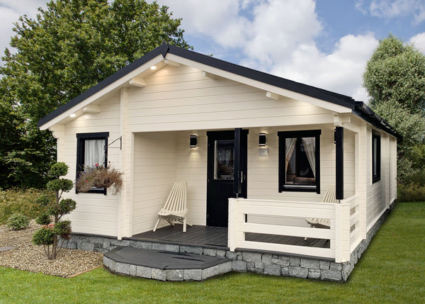 Kay 70MM  Log Cabin Cottage Prefab Affordable House 19'.6" x 26' (510 SQ FT)