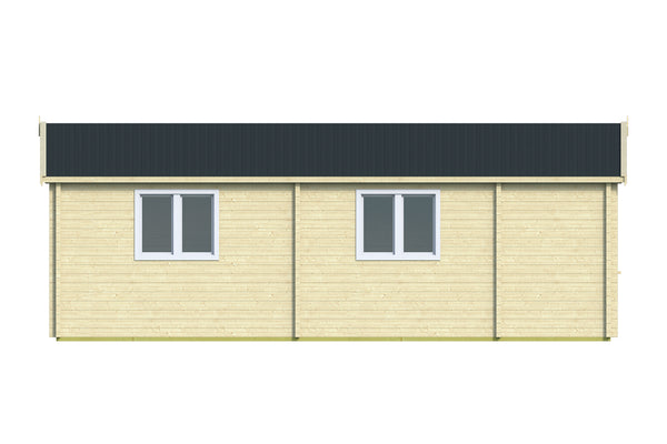 Azores 70MM Log Cabin Cottage Prefab Affordable House 30'.9" x 27'.8" (860 SQ FT)