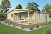Azores 70MM Log Cabin Cottage Prefab Affordable House 30'.9" x 27'.8" (860 SQ FT)