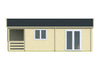 Azores 70MM Log Cabin Cottage Prefab Affordable House 30'.9" x 27'.8" (860 SQ FT)