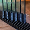 Black Complete Glass Sliding Wall Set 590cm (19'.4")