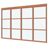 Glass wall module 4-piece 230 x 348 cm Larch Douglas