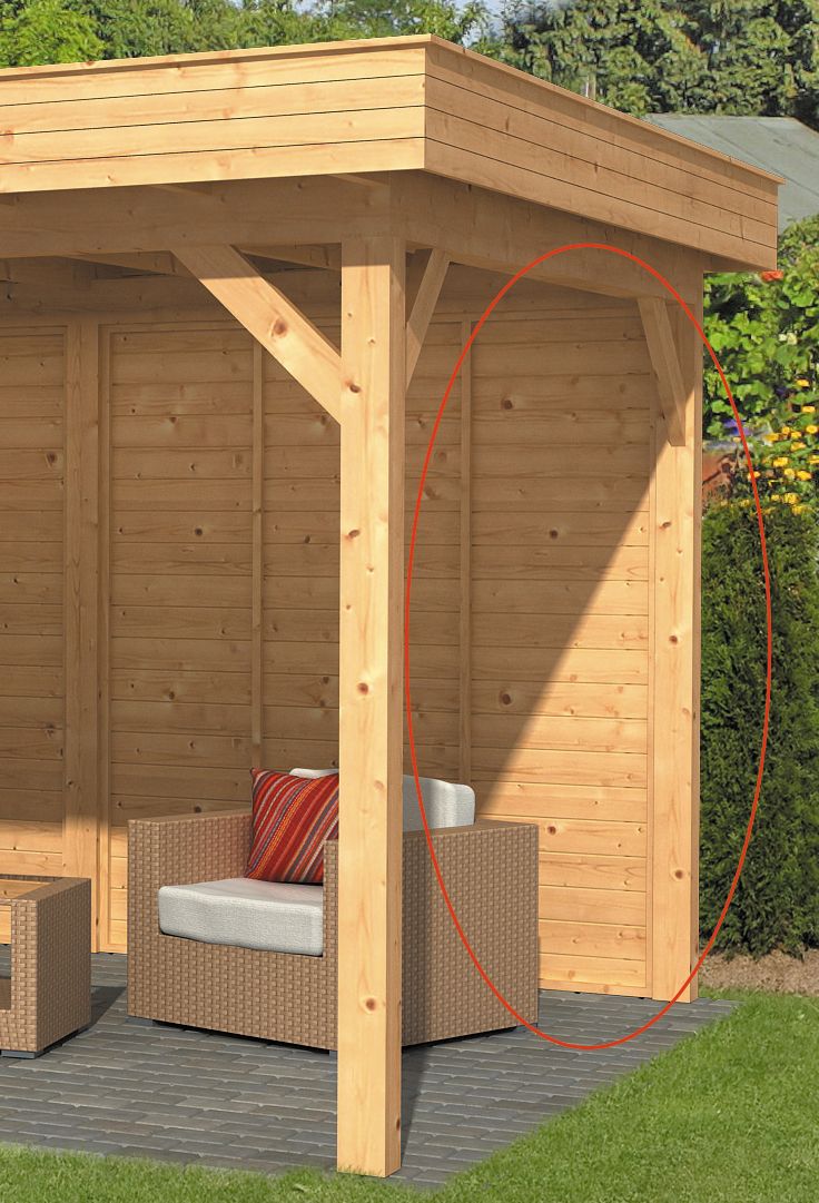 Feather-Edged Rear/Side/Front Weatherboard Cladding Wall Module (298 cm Width)