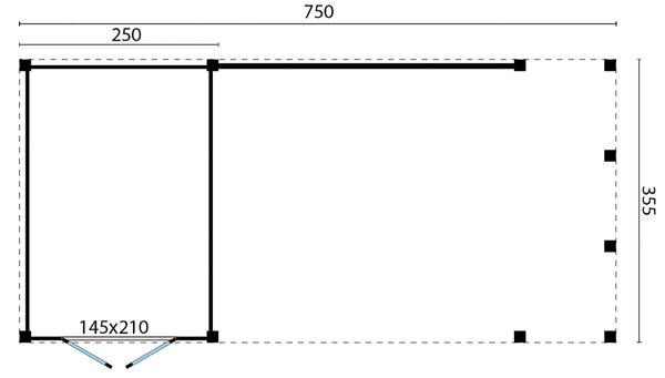Miami Cabana/Pavilion Flat Roof Shelter