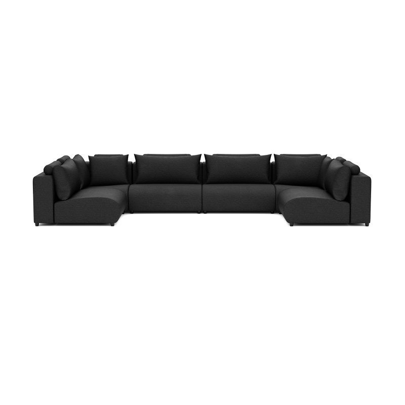 LUXURY LOUNGE SET U-SOFA 230 x 460 x 230 (7',6