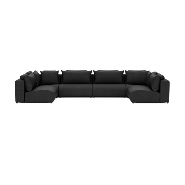 LUXURY LOUNGE SET U-SOFA 230 x 460 x 230 (7',6" x 15',1" x 7',6")