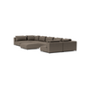 LUXURY LOUNGE SET U-SOFA 230 x 570 x 230  (7',6" x 18',7" x 7',6")