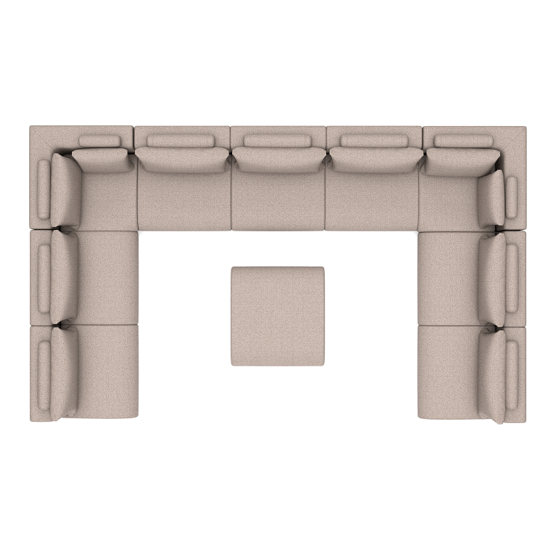 LUXURY LOUNGE SET U-SOFA 340 x 570 x 340  (11',2