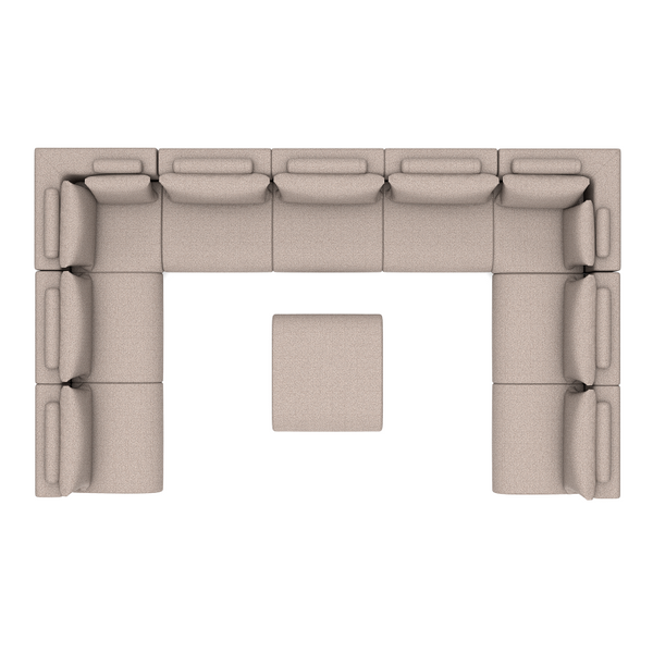 LUXURY LOUNGE SET U-SOFA 340 x 570 x 340  (11',2" x 18',7" x 11',2")