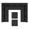 LUXURY LOUNGE SET U-SOFA 340 x 460 x 340  (11',2" x 15',1" x 11',2")