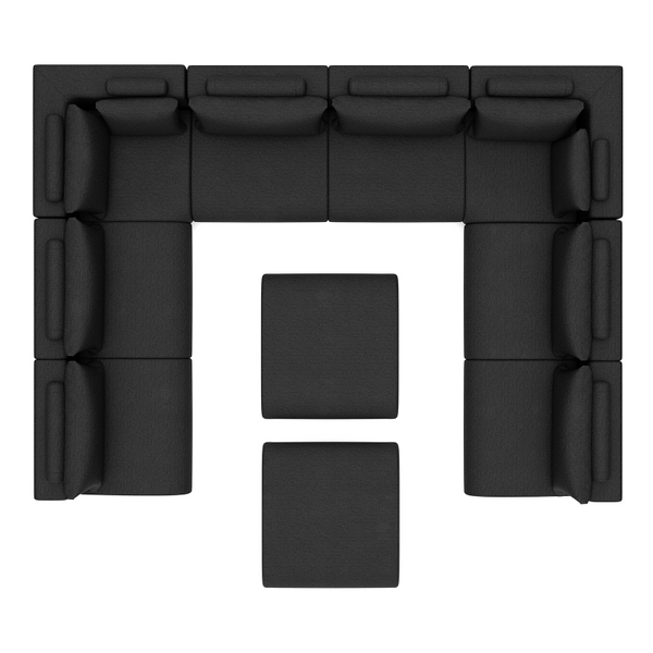 LUXURY LOUNGE SET U-SOFA 340 x 460 x 340  (11',2" x 15',1" x 11',2")