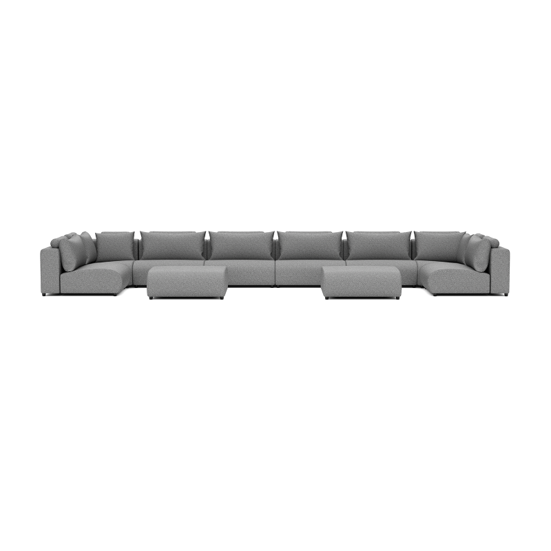 LUXURY LOUNGE SET U-SOFA 230 x 680 x 230  (7',6