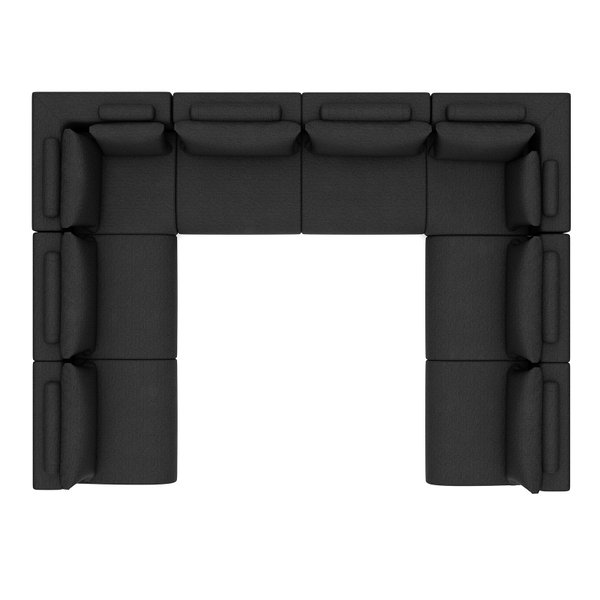LUXURY LOUNGE SET U-SOFA 340 x 460 x 340  (11',2" x 15',1" x 11',2")