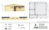 Azores 70MM Log Cabin Cottage Prefab Affordable House 30'.9" x 27'.8" (860 SQ FT)