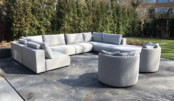LUXURY LOUNGE SET U-SOFA 230 x 570 x 230  (7',6" x 18',7" x 7',6")