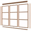 Glass Wall module 3-piece 230 x 298 cm Larch Douglas