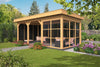 Glass Wall module 2-piece 230 x 198 cm Larch Douglas