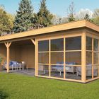 Glass Wall module 3-piece 230 x 298 cm Larch Douglas