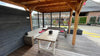 Glass Wall module 3-piece 230 x 298 cm Larch Douglas