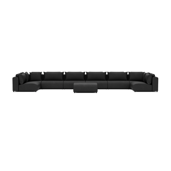 LUXURY LOUNGE SET U-SOFA 230 x 680 x 230  (7',6" x 22',3" x 7',6")