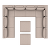 LUXURY LOUNGE SET U-SOFA 340 x 460 x 340  (11',2" x 15',1" x 11',2")