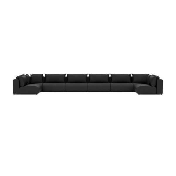LUXURY LOUNGE SET U-SOFA 230 x 680 x 230  (7',6" x 22',3" x 7',6")