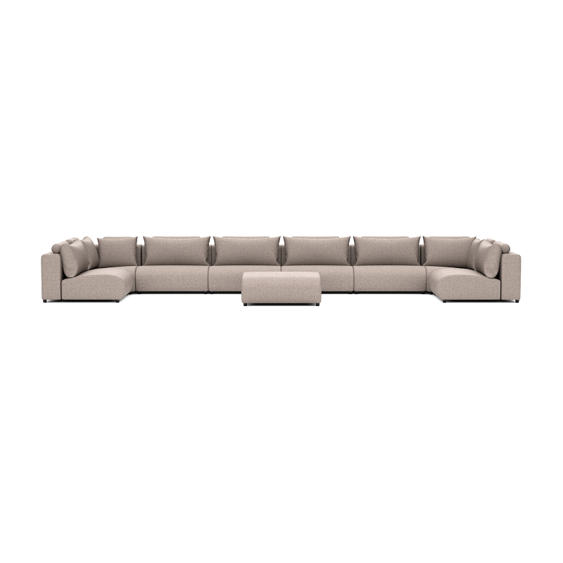 LUXURY LOUNGE SET U-SOFA 230 x 680 x 230  (7',6
