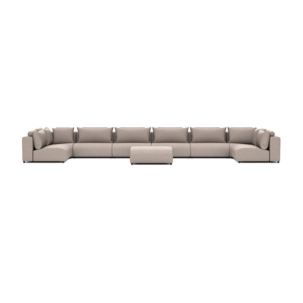 LUXURY LOUNGE SET U-SOFA 230 x 680 x 230  (7',6" x 22',3" x 7',6")