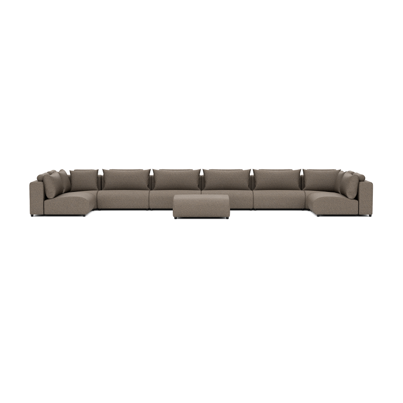 LUXURY LOUNGE SET U-SOFA 230 x 680 x 230  (7',6