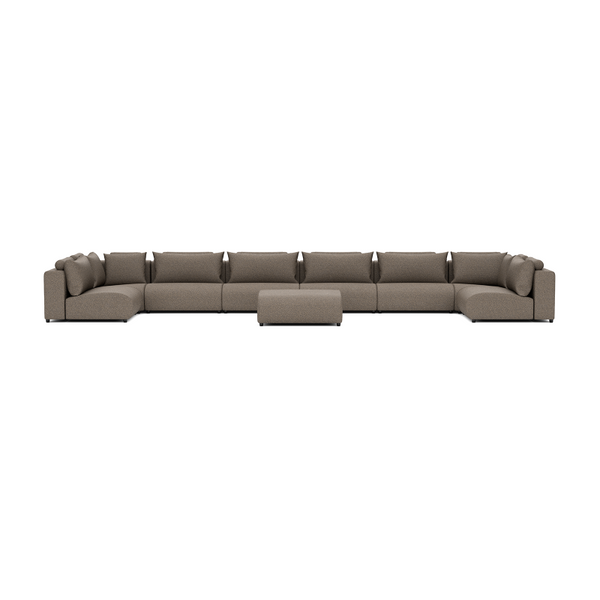LUXURY LOUNGE SET U-SOFA 230 x 680 x 230  (7',6" x 22',3" x 7',6")