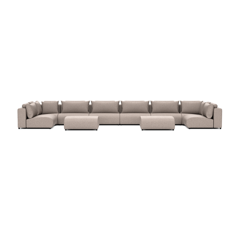 LUXURY LOUNGE SET U-SOFA 230 x 680 x 230  (7',6