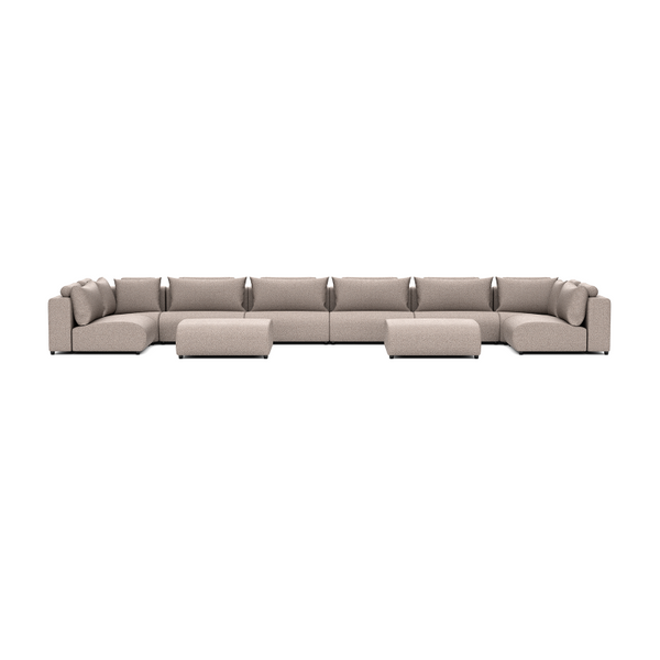 LUXURY LOUNGE SET U-SOFA 230 x 680 x 230  (7',6" x 22',3" x 7',6")