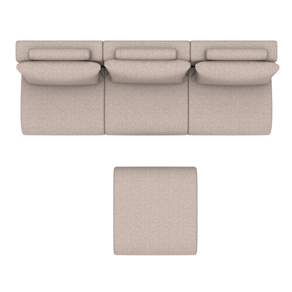 LUXURY LOUNGE SET STRAIGHT 330 (10',8") + OTTOMAN
