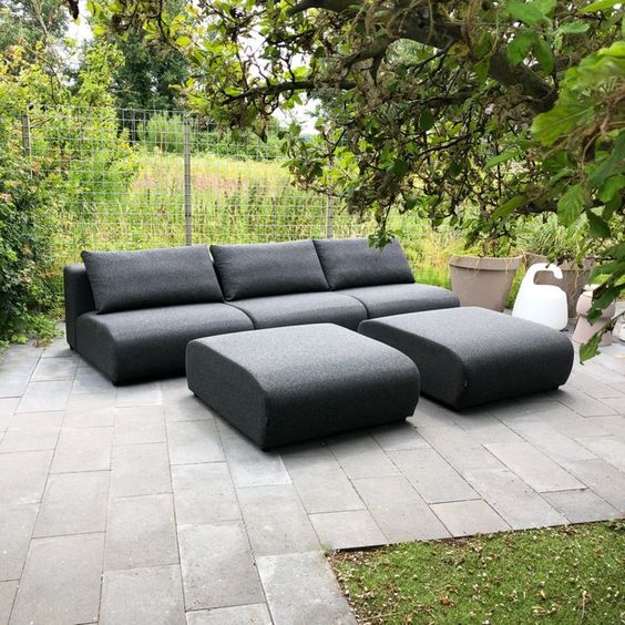 LUXURY LOUNGE SET STRAIGHT 330 (10',8") + OTTOMAN