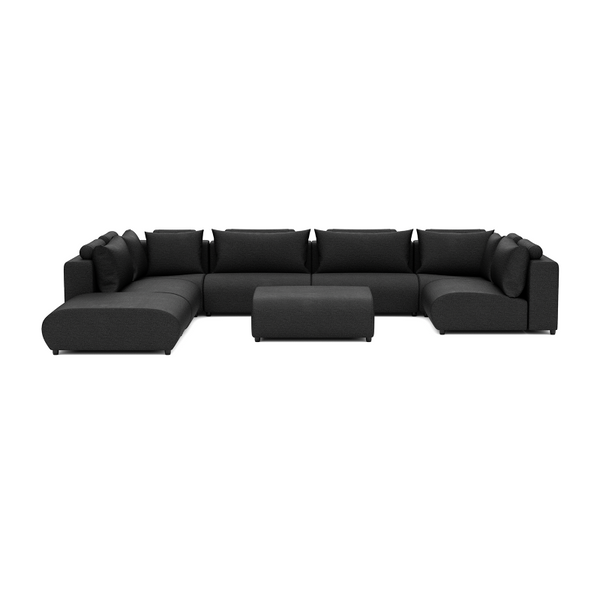 LUXURY LOUNGE SET U-SOFA 230 x 460 x 230 (7',6" x 15',1" x 7',6")